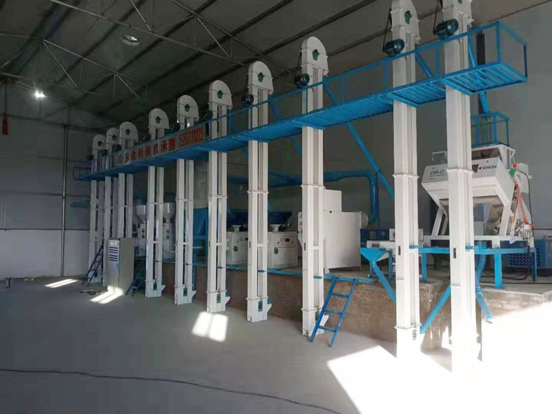 甘肅省張掖市甘州區(qū)黨寨鎮(zhèn)三十里廟NZJ10噸小米成套精加工設備安裝調試完畢