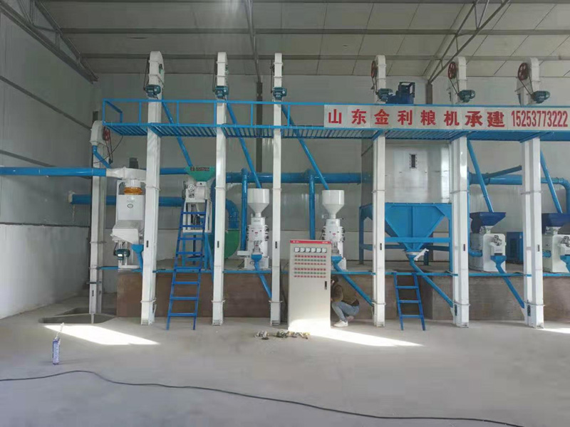 甘肅省張掖市甘州區(qū)黨寨鎮(zhèn)三十里廟NZJ10噸小米成套精加工設備安裝調試完畢