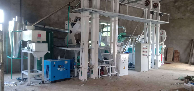 吉林長春NZJ15型大米小米成套加工設備安裝調試完畢